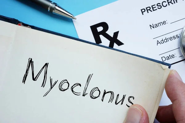 Myoclonus Est Montré Sur Photo Médicale Conceptuelle — Photo