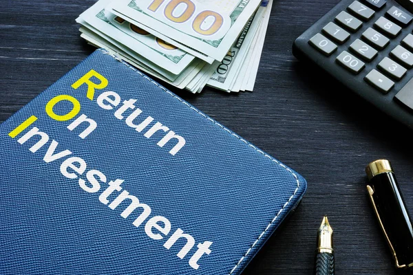 Return Investment Roi Показаний Концептуальній Бізнес Фотографії — стокове фото