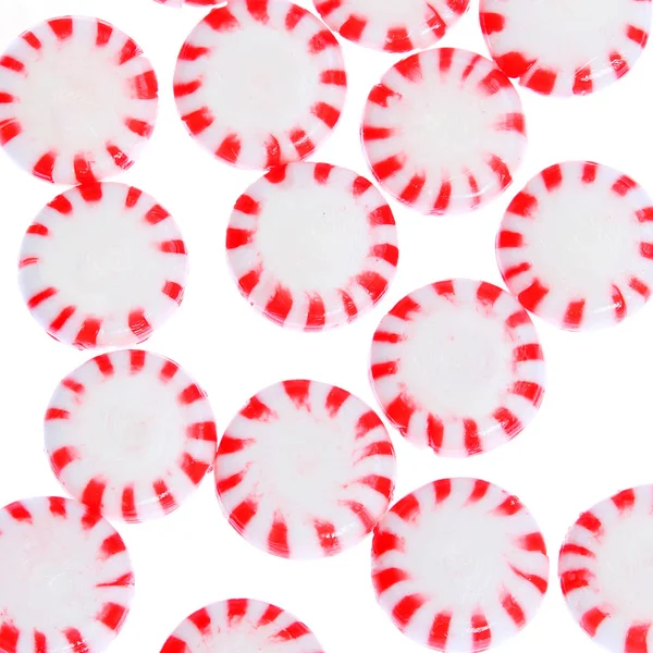 Peppermint candy isolated on white — Stock Photo, Image