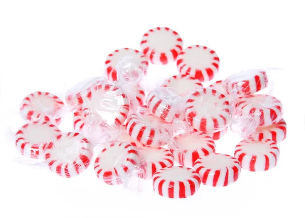 Peppermint candy isolated on white — Stock Photo, Image