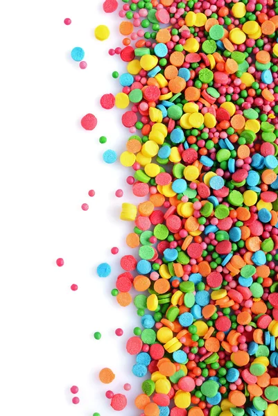 Színes cukorral megszórjuk pontok, torta-és sütőipari dekoráció — Stock Fotó