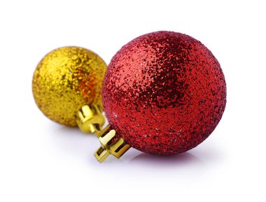 Kırmızı ve altın noel baloları
