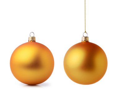iki altın Noel topları