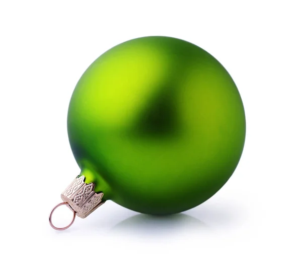 Grüne Weihnachtskugel — Stockfoto