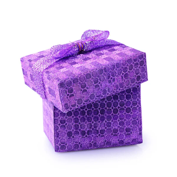 Violet gift box — Stock Photo, Image