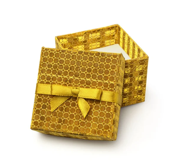 황금 선물 상자 — 스톡 사진