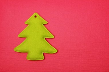 Noel arka plan ile keçe yılbaşı ağacı