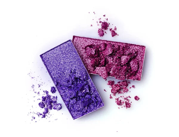 Mor ve mavi renklerin ezilmiş göz farı