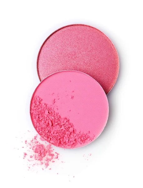 Fard rosa isolato su sfondo bianco — Foto Stock