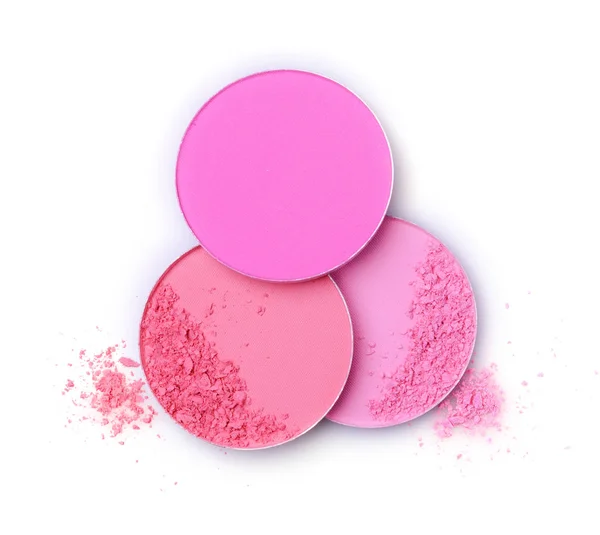 Pink blush isolated on white background — Stock Photo, Image