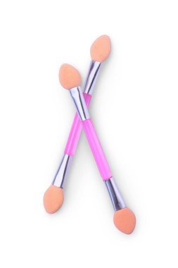 Two pink applicators for make up clipart