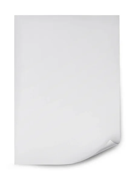 Folha branca em branco — Fotografia de Stock