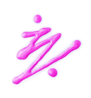 pembe oje döküldü