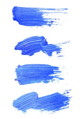 Akrilik boya mavi fırça darbeleri sanat ürünü örnek ayarla