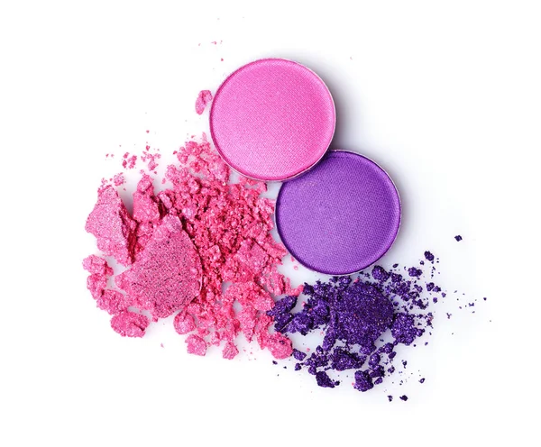 Ronda púrpura estrelló la sombra de ojos para el maquillaje como muestra del producto de cosméticos — Foto de Stock