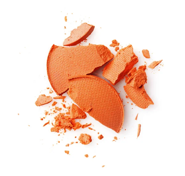 Redondo naranja estrelló las sombras de los ojos para el maquillaje como muestra del producto cosmético —  Fotos de Stock