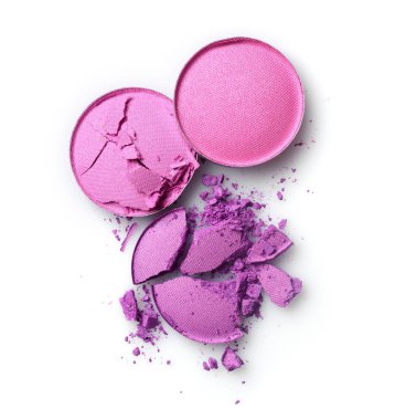 İçin yuvarlak mor kaza göz farı makyaj kozmetik ürünü örnek