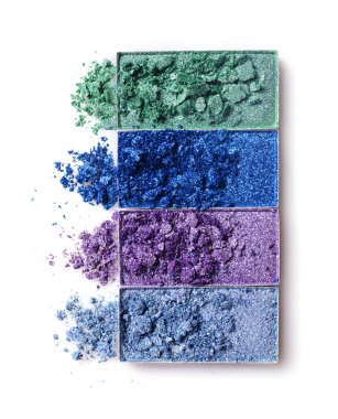 Renkli kaza göz farı makyaj kozmetik ürünü örnek olarak