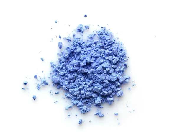 Sombra de olho azul em pó para maquiagem como amostra de produto cosmético — Fotografia de Stock