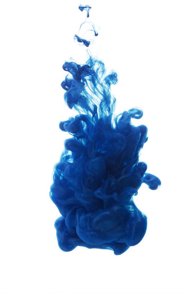 Abstract background with color cloud of ink in water