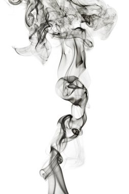 Transparented siyah bir duman bulutu