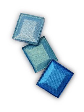 İçin mavi parlak göz farı makyaj kozmetik ürünü örnek