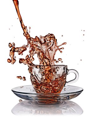 Splash cam fincan siyah çay