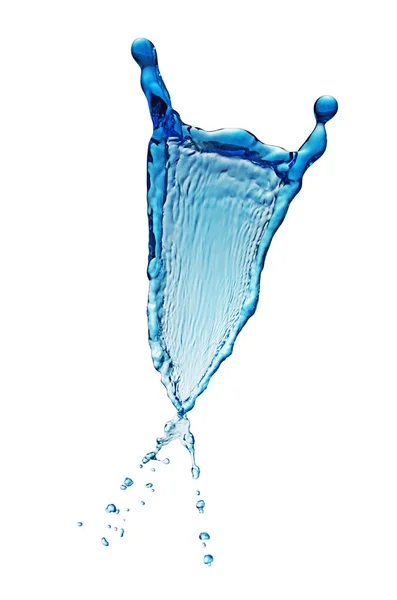 抽象的な形、青い水のスプラッシュ — ストック写真