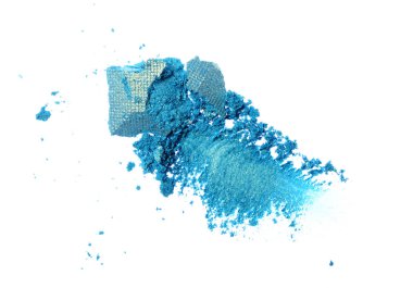 Ezilmiş yeşil göz farı kozmetik ürün örnek olarak yayma