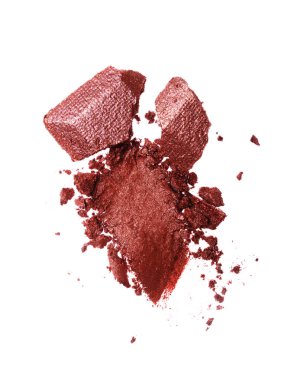 Kozmetik ürünü örnek olarak ezilmiş parlak göz farı smear