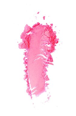 Ezilmiş pembe göz farı kozmetik ürün örnek olarak yayma