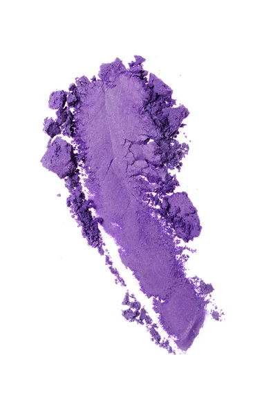 化粧品のサンプルとして押しつぶされた紫のアイシャドウの塗抹します。 — ストック写真