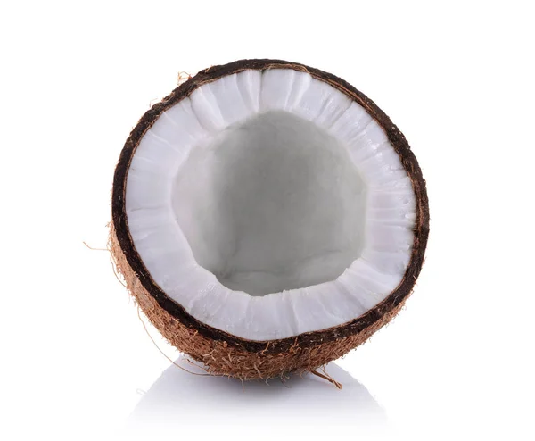 Comida saudável. Metade fresca de coco — Fotografia de Stock