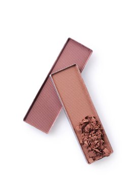 İçin kahverengi ezilmiş göz farı makyaj kozmetik ürünü örnek