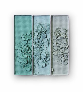 İçin yeşil ezilmiş göz farı makyaj kozmetik ürünü örnek