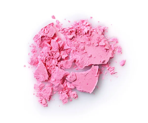 Ombretto rosa schiacciato per il trucco come campione di prodotto cosmetico — Foto Stock