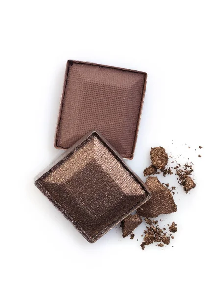 İçin kahverengi ezilmiş göz farı makyaj kozmetik ürünü örnek