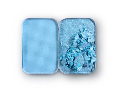 İçin mavi ezilmiş göz farı makyaj kozmetik ürünü örnek