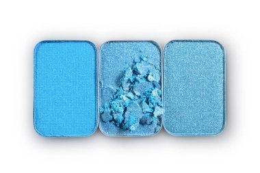 İçin mavi ezilmiş göz farı makyaj kozmetik ürünü örnek