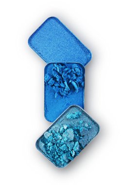 İçin mavi ezilmiş göz farı makyaj kozmetik ürünü örnek