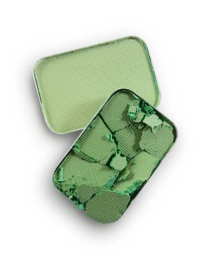 İçin yeşil ezilmiş göz farı makyaj kozmetik ürünü örnek