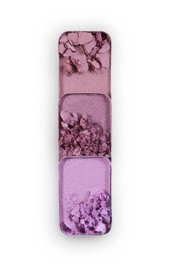 Lila ezilmiş göz farı için kozmetik ürünü örnek makyaj