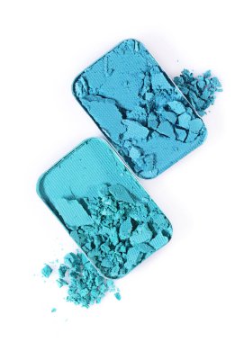 İçin mavi ezilmiş göz farı makyaj kozmetik ürünü örnek