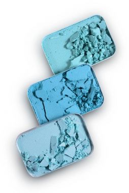 İçin turkuaz ezilmiş göz farı makyaj kozmetik ürünü örnek