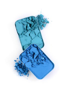 İçin mavi ezilmiş göz farı makyaj kozmetik ürünü örnek