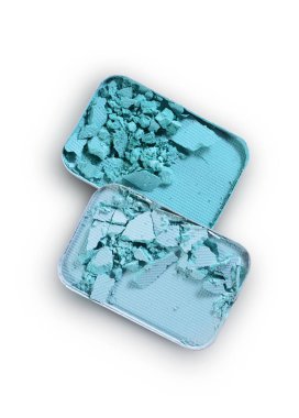 İçin turkuaz ezilmiş göz farı makyaj kozmetik ürünü örnek