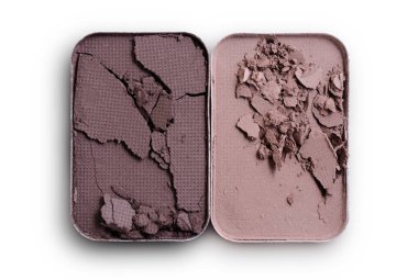 İçin kahverengi ezilmiş göz farı makyaj kozmetik ürünü örnek