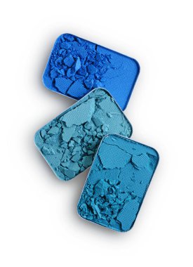 İçin mavi ezilmiş göz farı makyaj kozmetik ürünü örnek