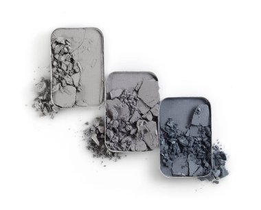 İçin gri ezilmiş göz farı makyaj kozmetik ürünü örnek