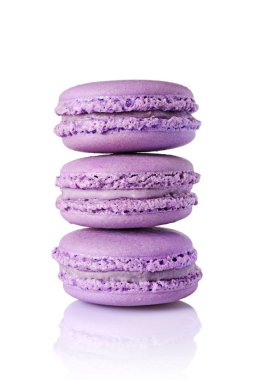 Fransız tatlı. Tatlı leylak macaroons veya macarons lavanta lezzet ile